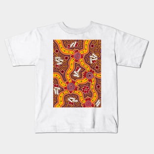 Aboriginal Art - Honey Ants Kids T-Shirt